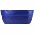 Bloomers Railing Planter with Drainage Holes, 24in Weatherproof Resin Planter, Cobalt Blue 2448-1